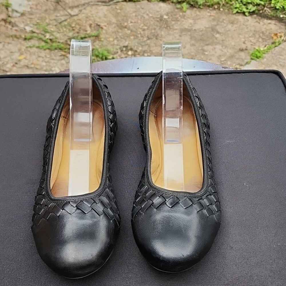 ROBERT ZUR LEATHER WOVEN CUTE  FLATS SIZE 40 IN GUC - Picture 3 of 16